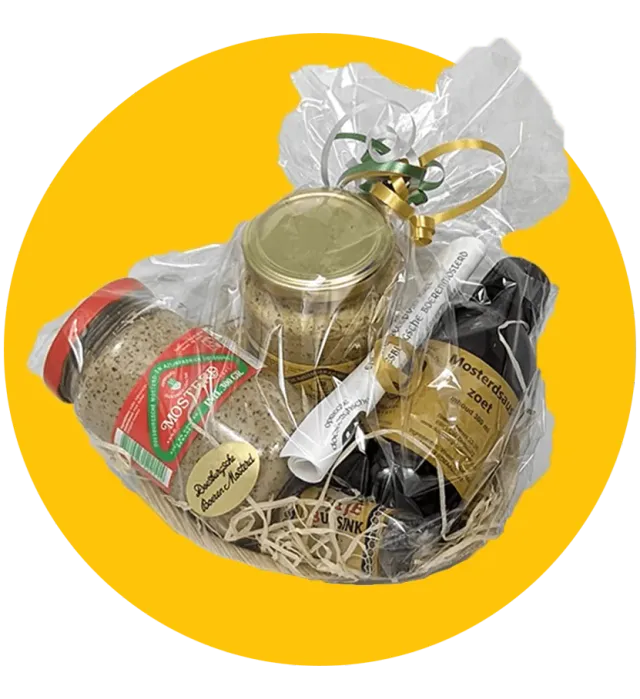 Doesburgsche Mosterd Mosterdassortiment Geschenkpakket met Koekje