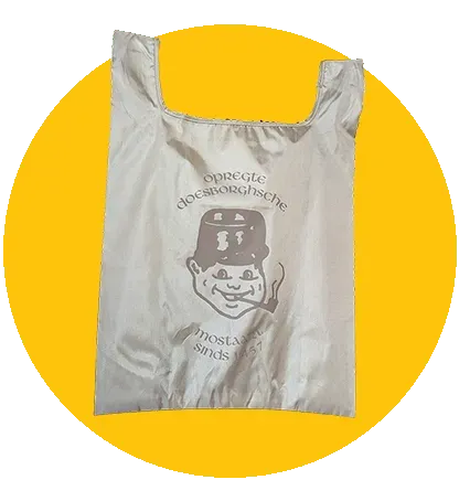 Doesburgsche Mosterd Opvouwbare Tas met Mosterdboer-Logo