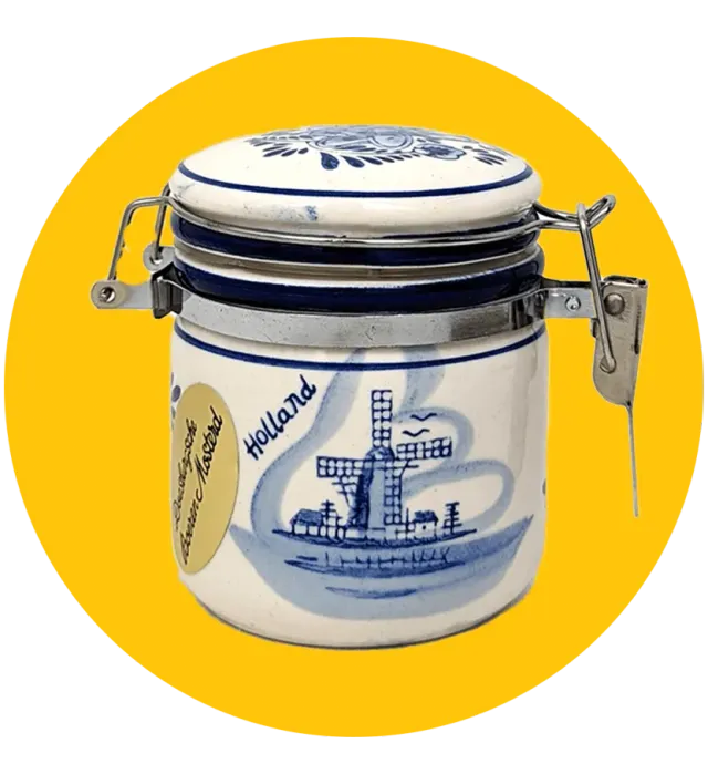 Doesburgsche Mosterd Delfts Blauw Weckpotje Mosterd